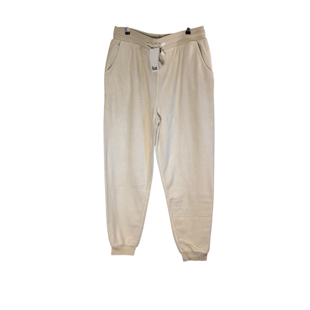 FEAT Blanket Blend Super Soft Unisex Cream Jogger Lounge Pant sz XL